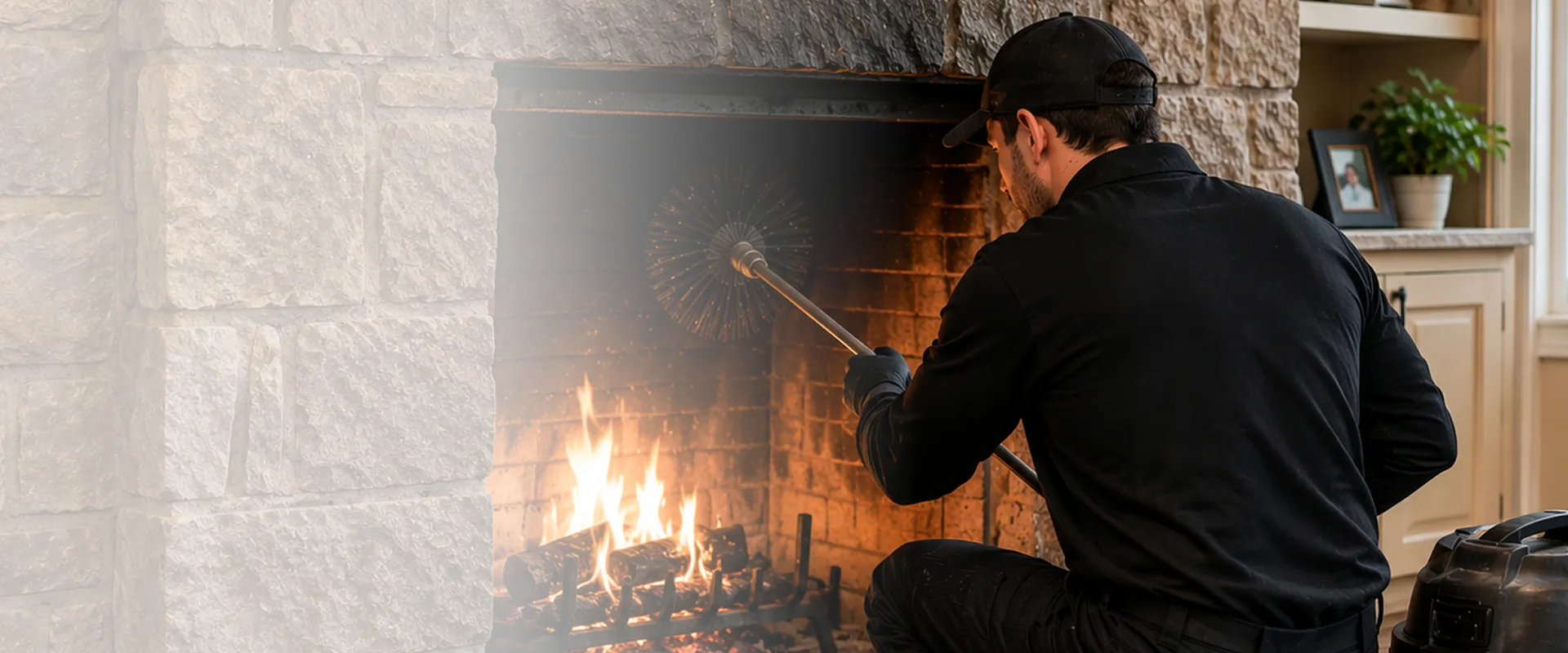 Professional open fire chimney cleaning services in Cork, Ireland